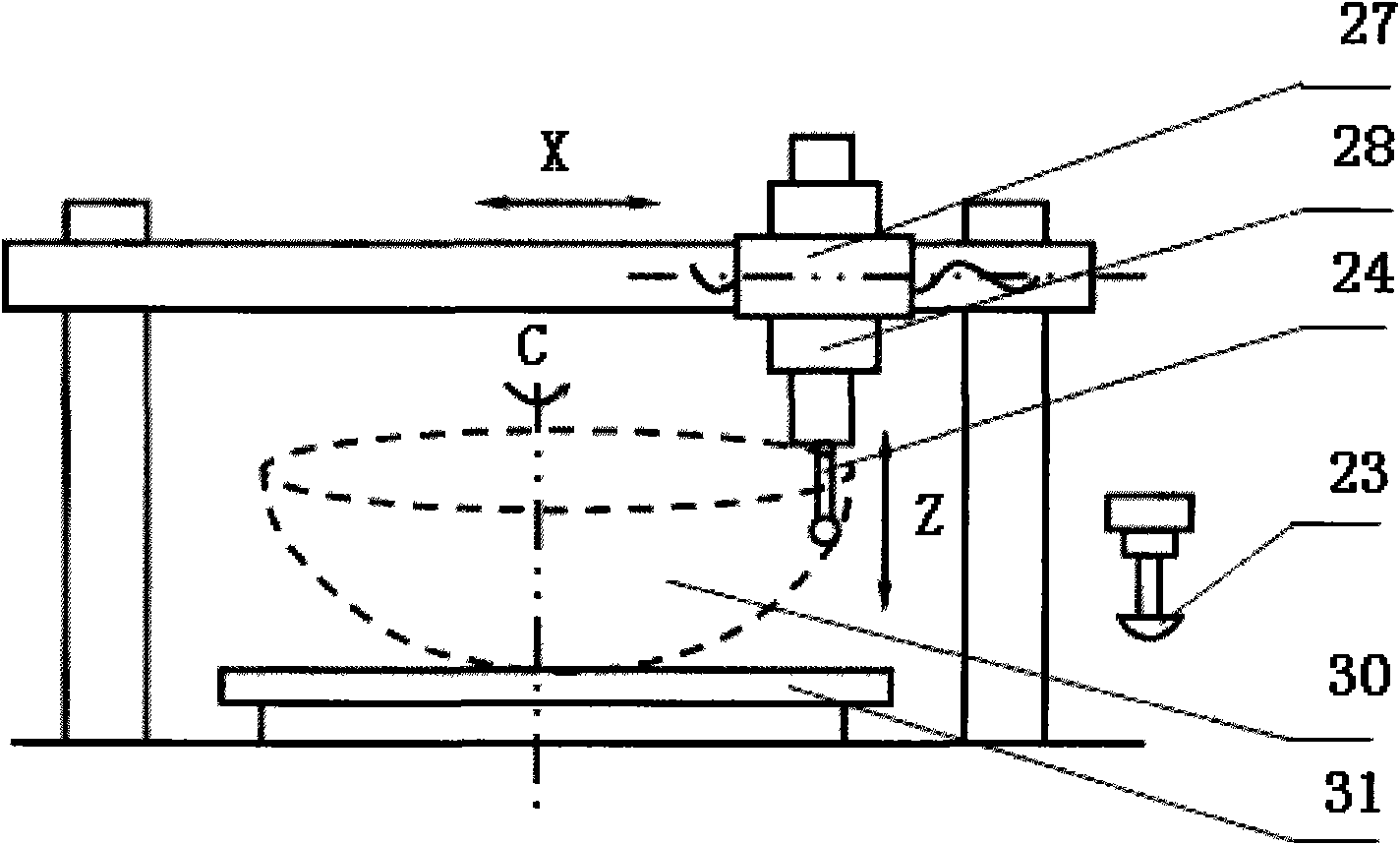 Pairing processing method of large-sized and irregular revolving molding surface member