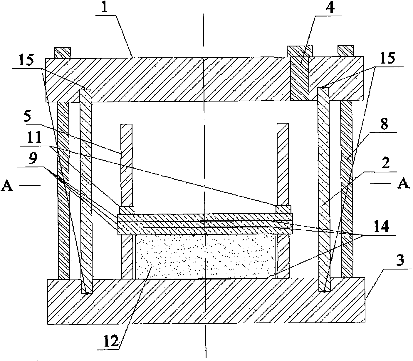 Test device for measuring soil suction by filter paper method