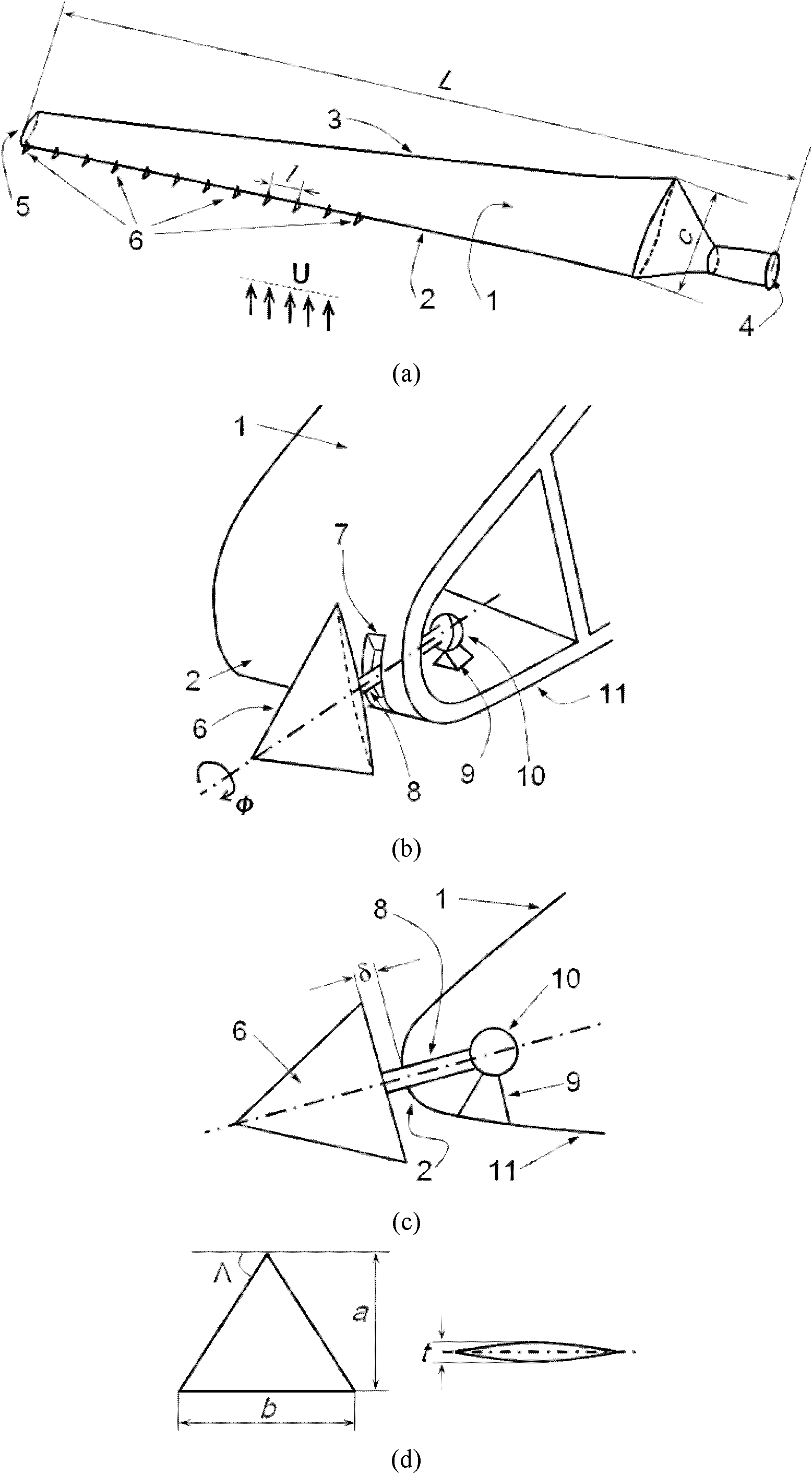 Device for utilizing front edge rudder pieces to adjust output power of rotating blade and method thereof