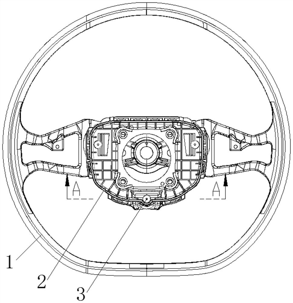 Automobile steering wheel vibration reduction structure