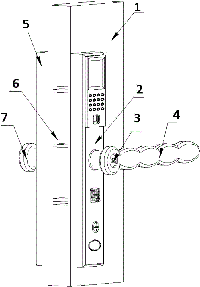 Multifunctional household intelligent safety lock and working method thereof