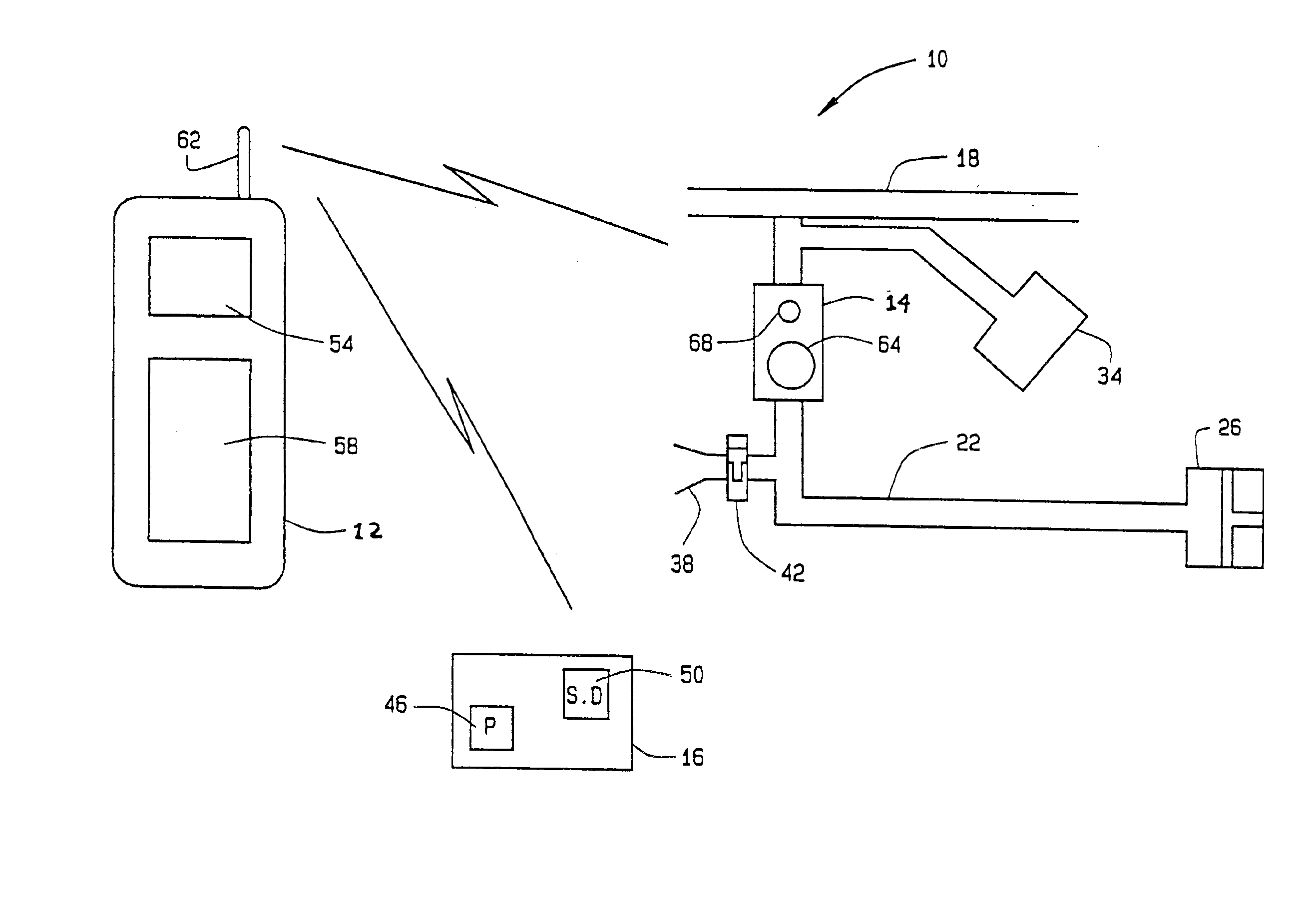 Brake system diagnostic using a hand-held radio device