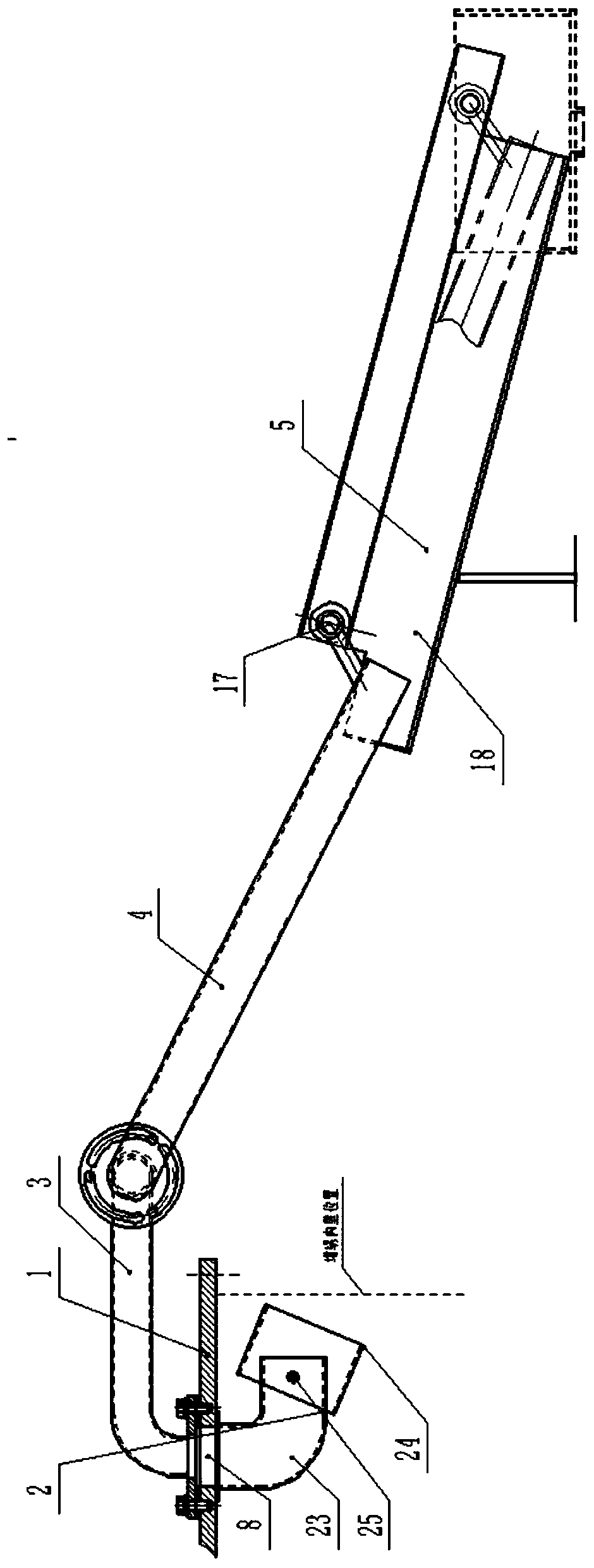 A diversion device for aluminum ingot turning and melting furnace