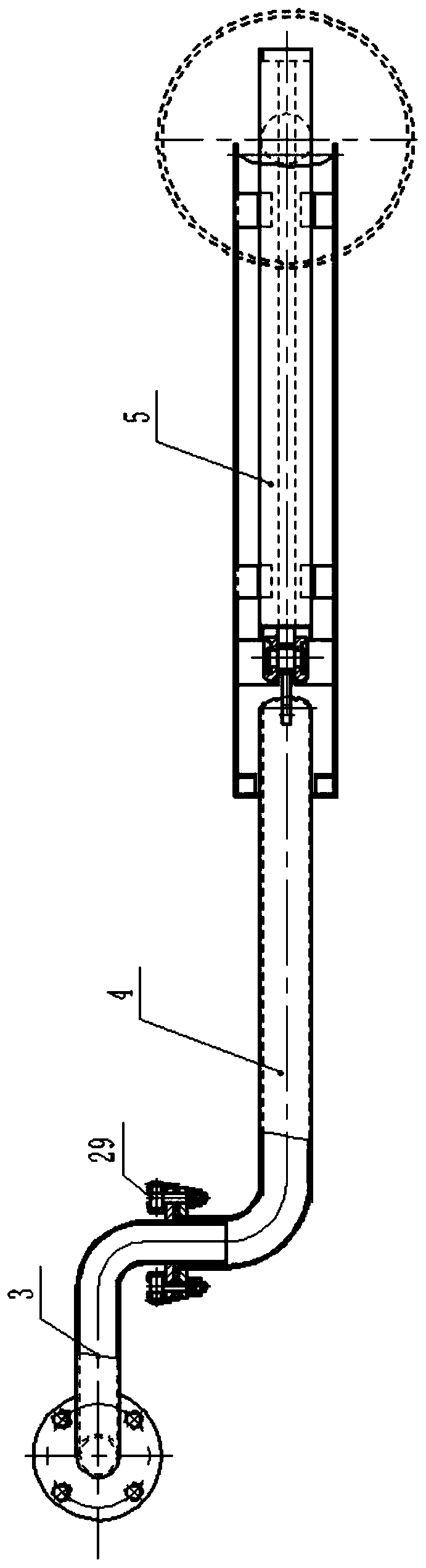 A diversion device for aluminum ingot turning and melting furnace