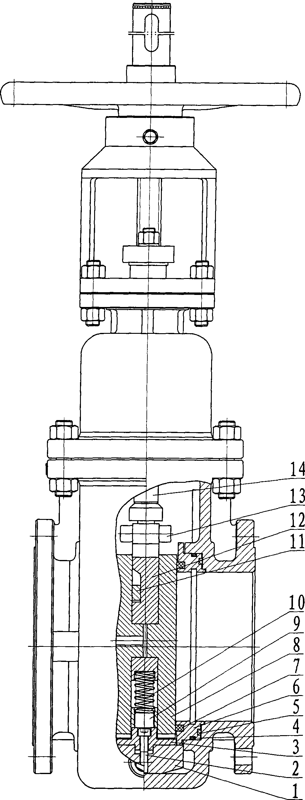 Supporting type double-seal double-gate plate flat plate gate valve