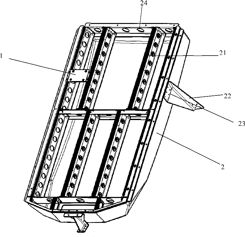 Top control panel for aircraft cockpit and installation method thereof