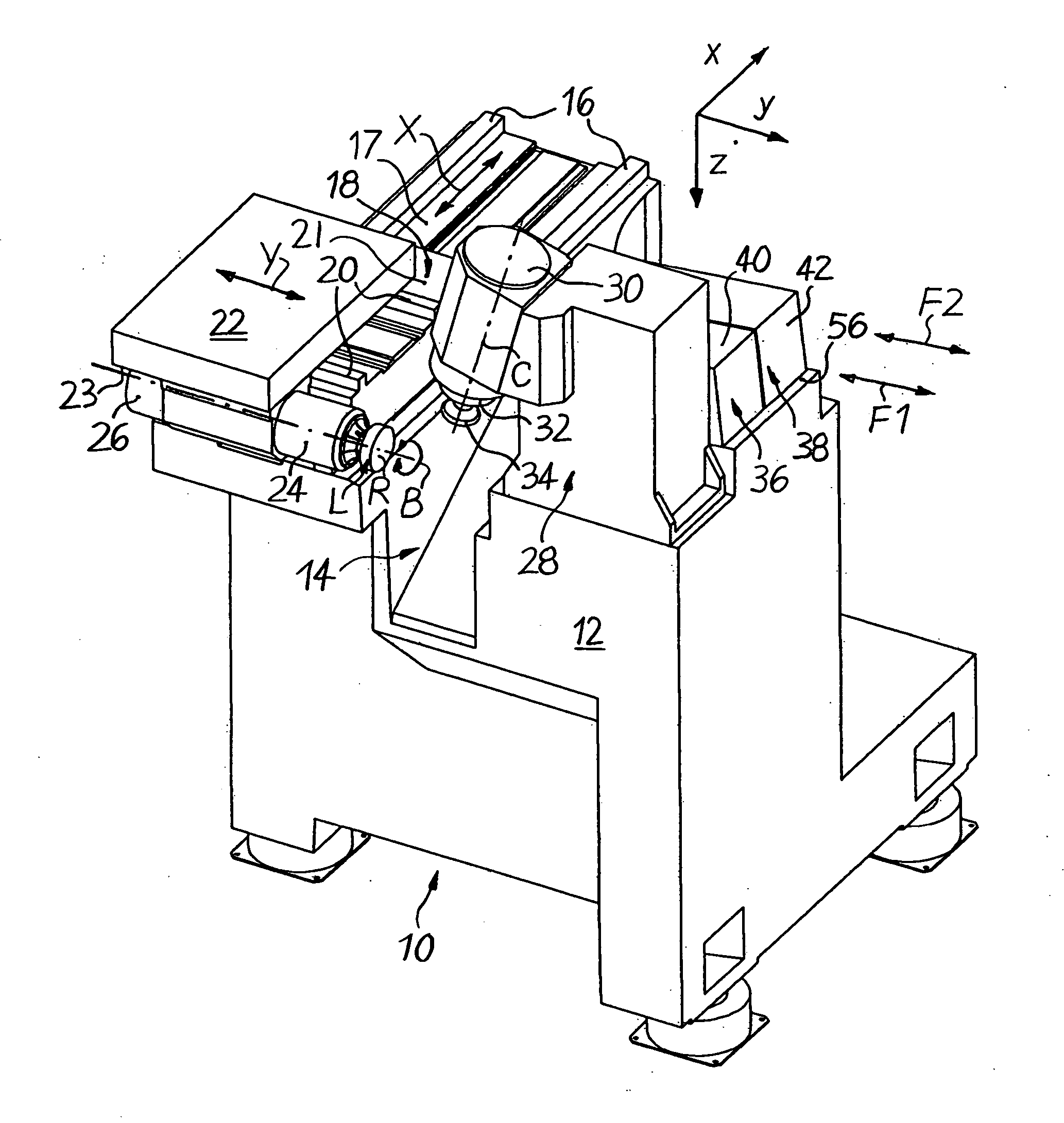 Machine for machining optical workpieces, in particular plastic spectacle lenses