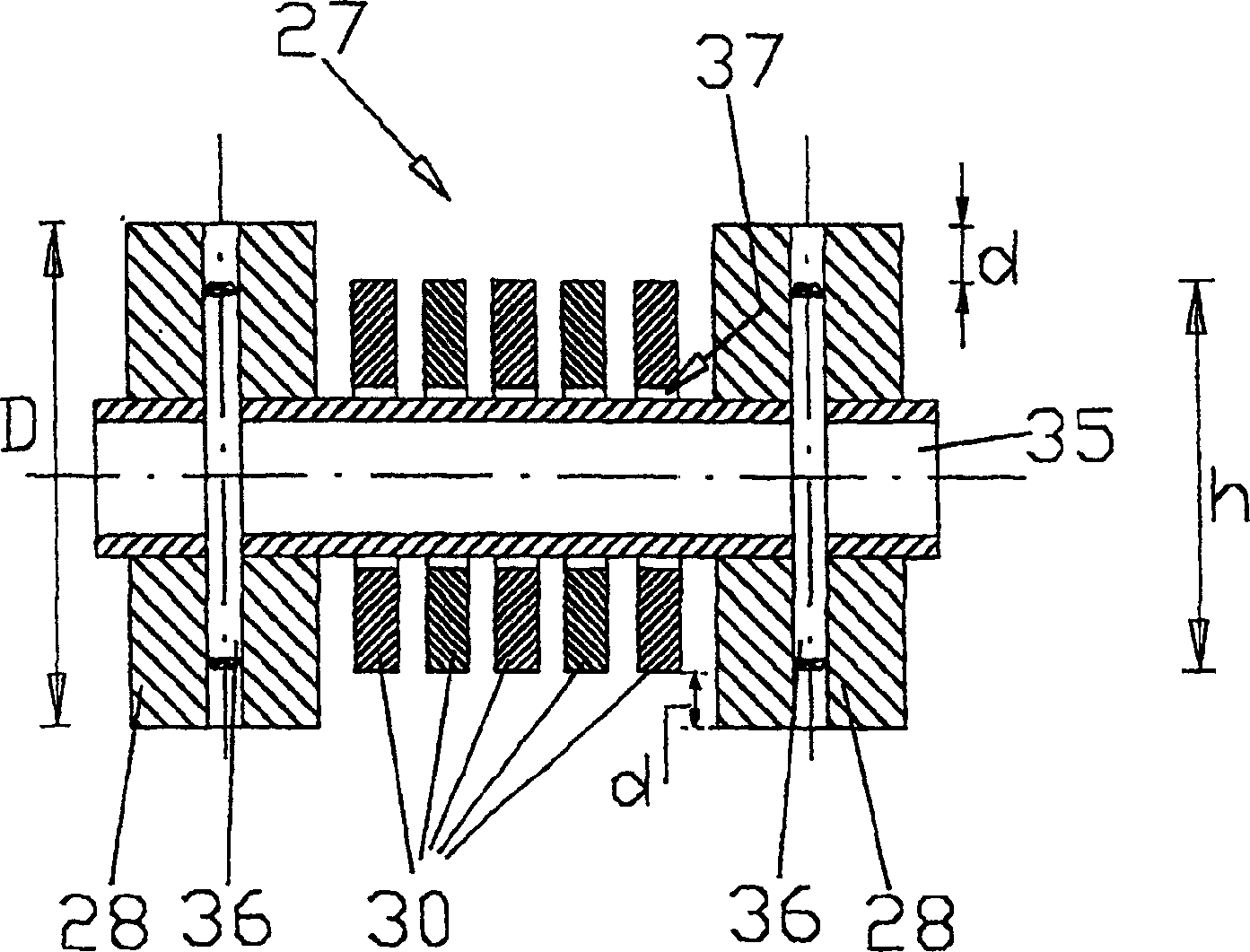 Device for sintering shaped body