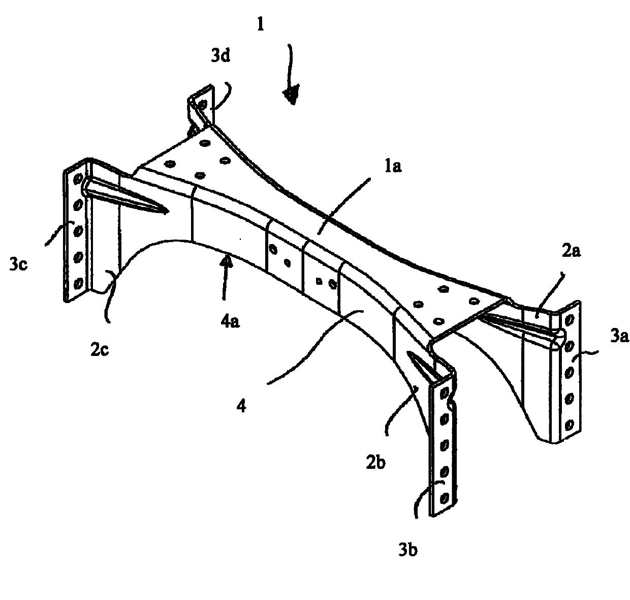 Method for obtaining a stiffening cross member for a vehicle frame and cross member obtained with such method