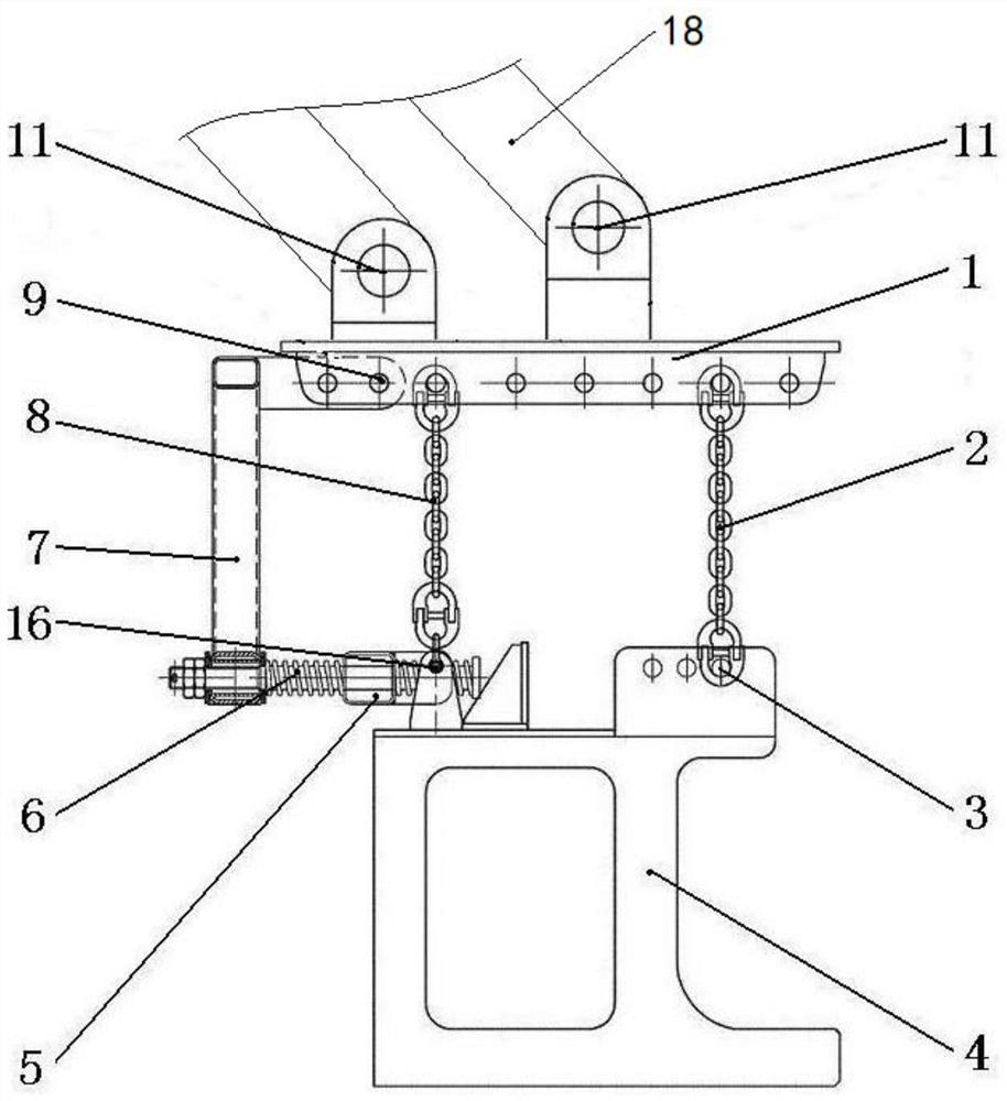 An iron driller's floating clamp head suspension device and its debugging method