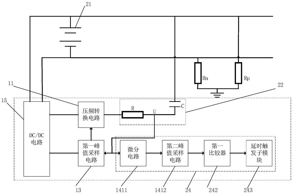 Vehicle and insulation monitoring circuit for vehicle battery