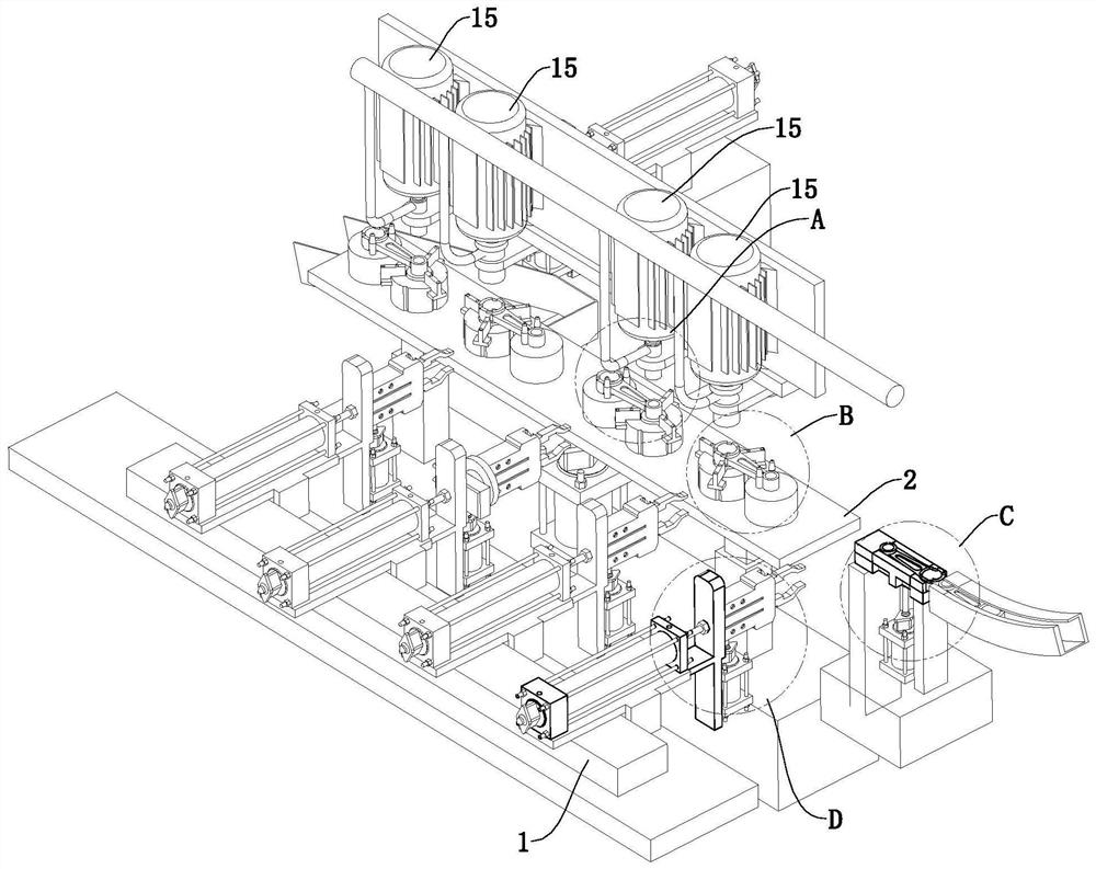 Crank connecting rod chamfering machine