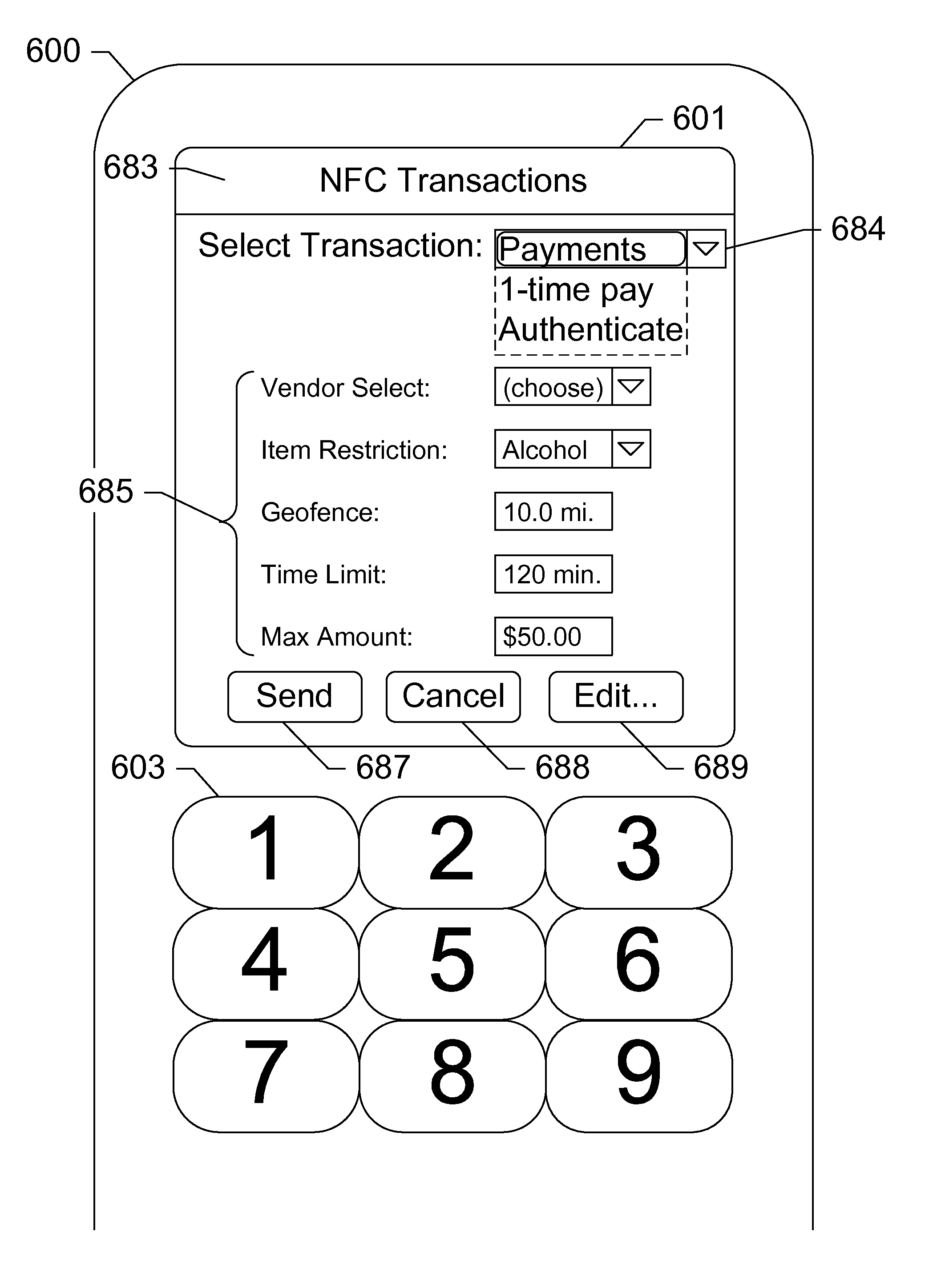 Security token for mobile near field communication transactions
