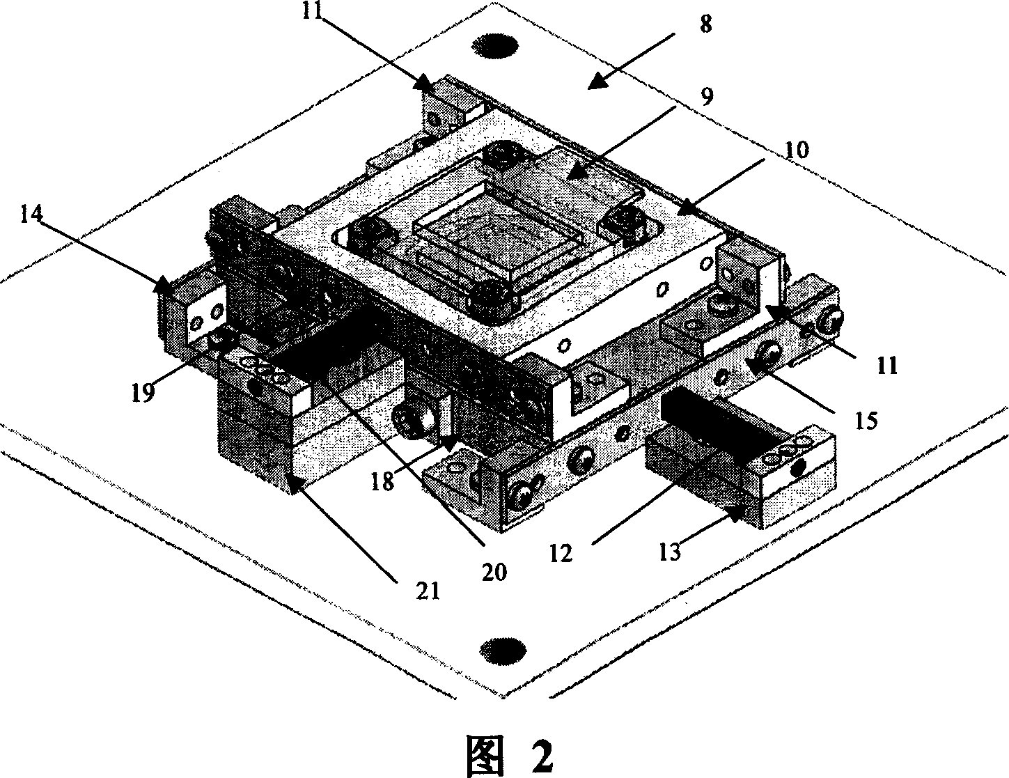 LCD micromotion exposure and development device