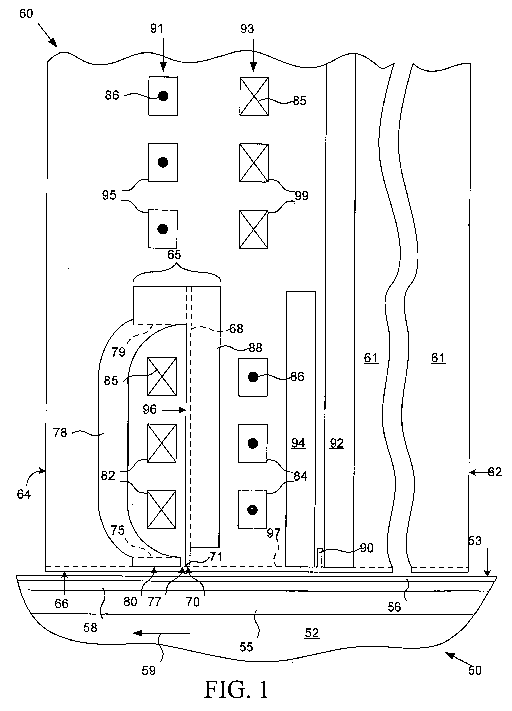 Magnetic head for perpendicular recording with magnetic loop providing non-perpendicular write field