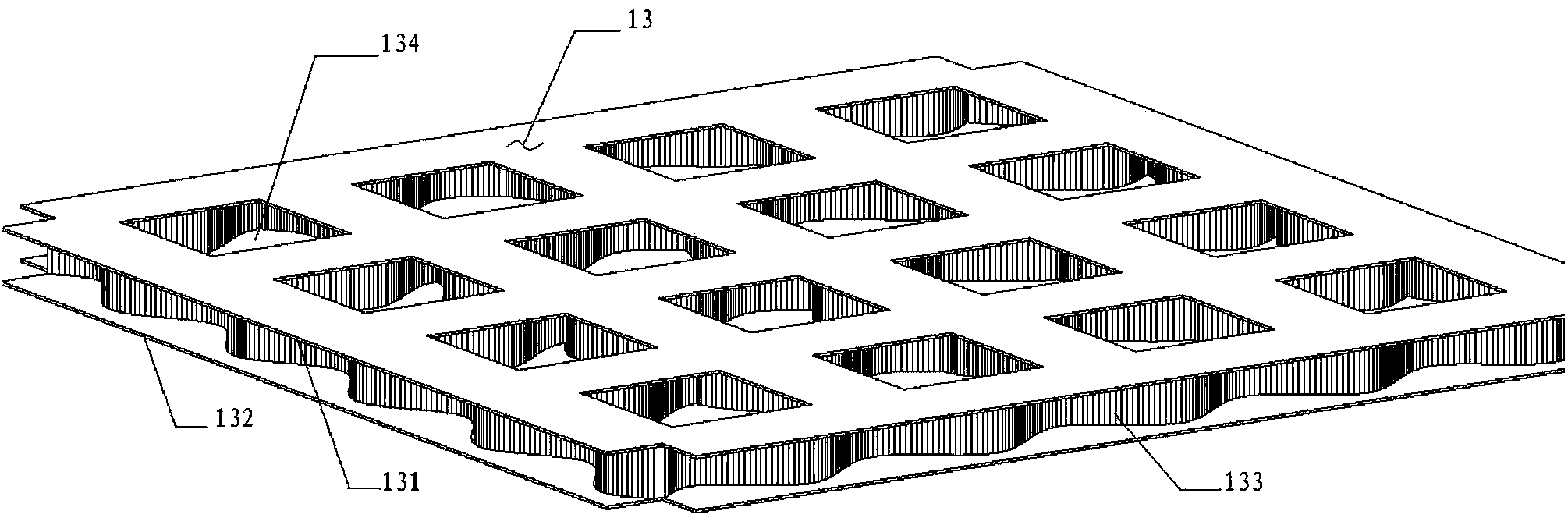 Combined dense rib plate as well as manufacturing method and assembled type plate-column structure thereof