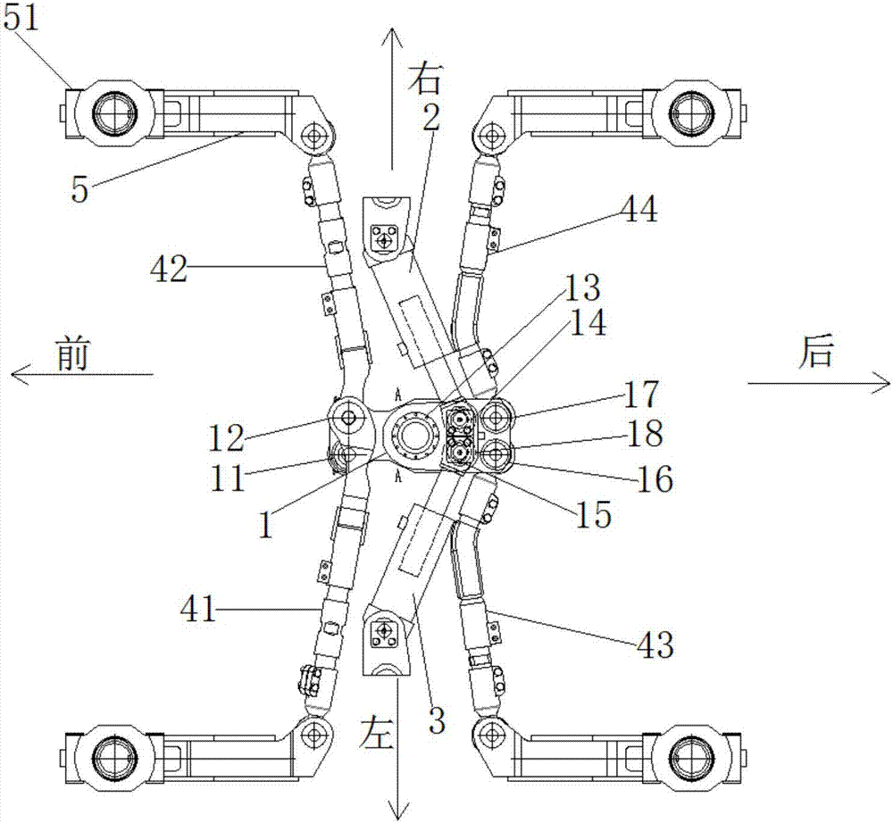 Semitrailer rear turning angle control mechanism capable of performing accurate guidance