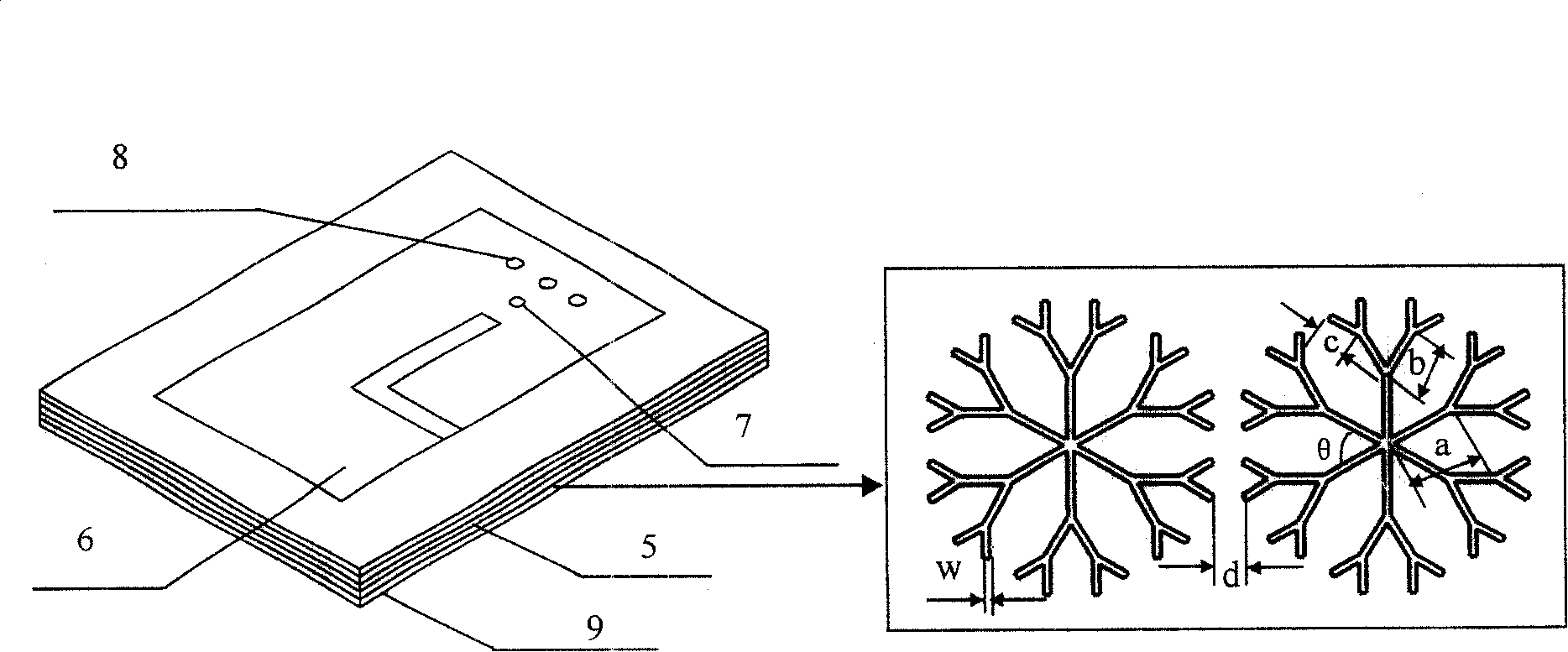 Negative magnetic-inductive capacity material mobile phone antenna electromagnetic shielding device