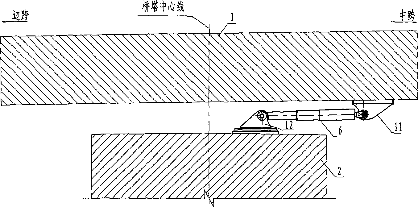 Supporting system of long span stayed-cable bridge