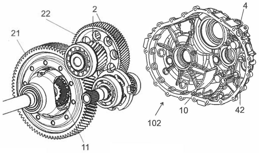 Transmission mechanism for an electric drive device for a motor vehicle, drive device and motor vehicle