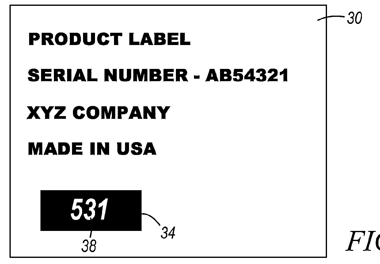 Counterfeit-resistant labels and method