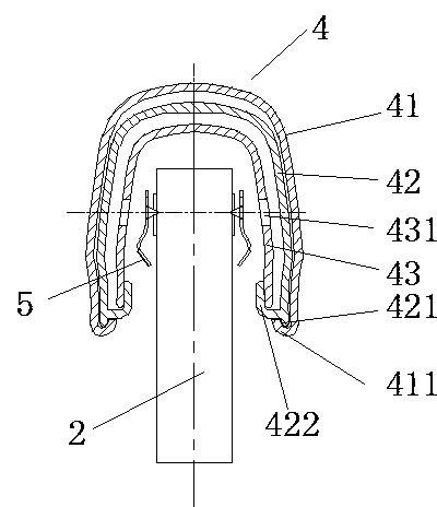 Guard door handrail