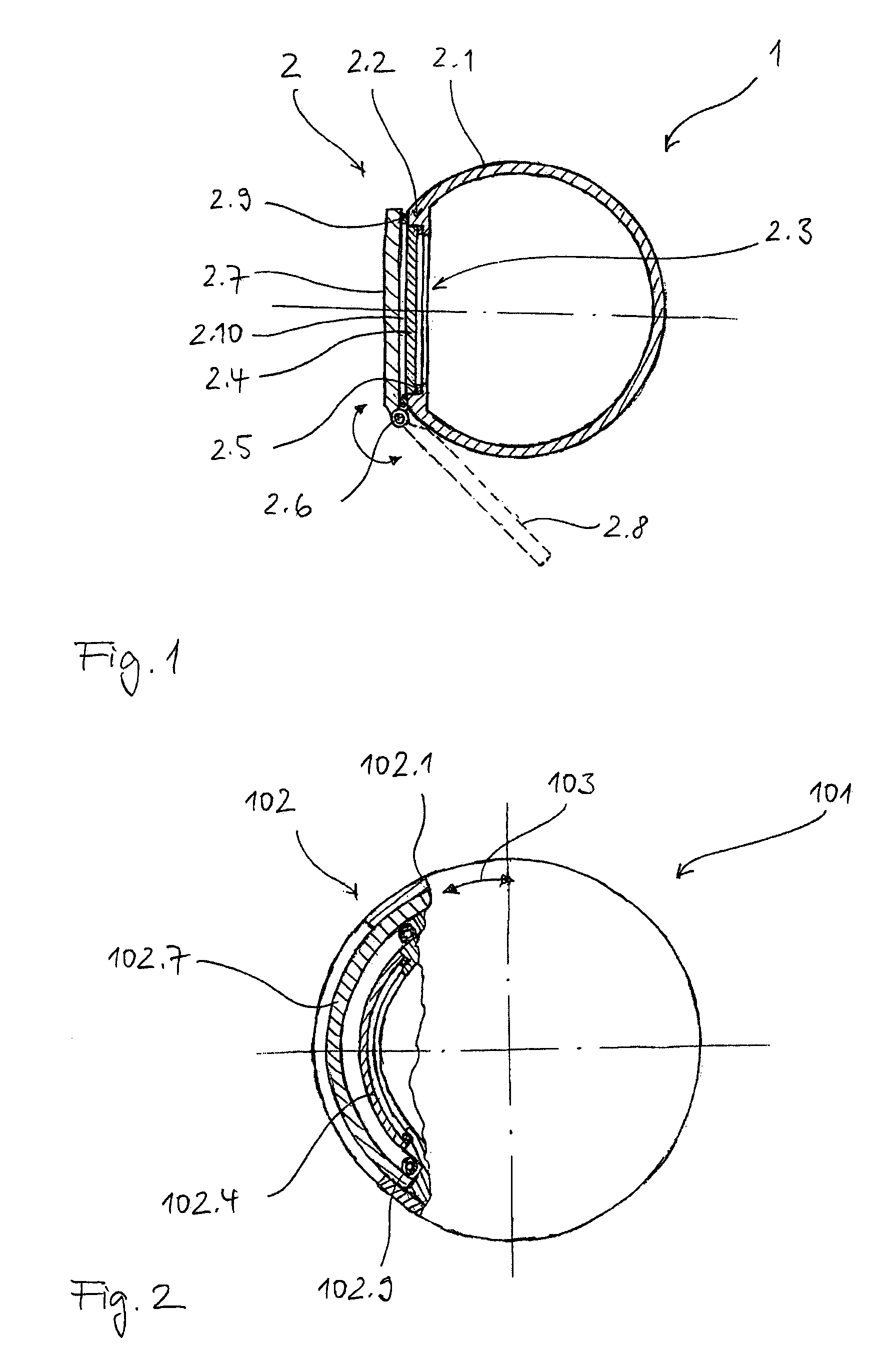 Optical device for use under significantly varying ambient pressure