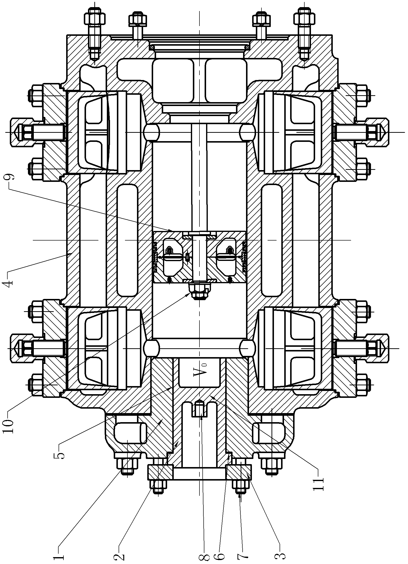 Air cylinder of piston type compressor