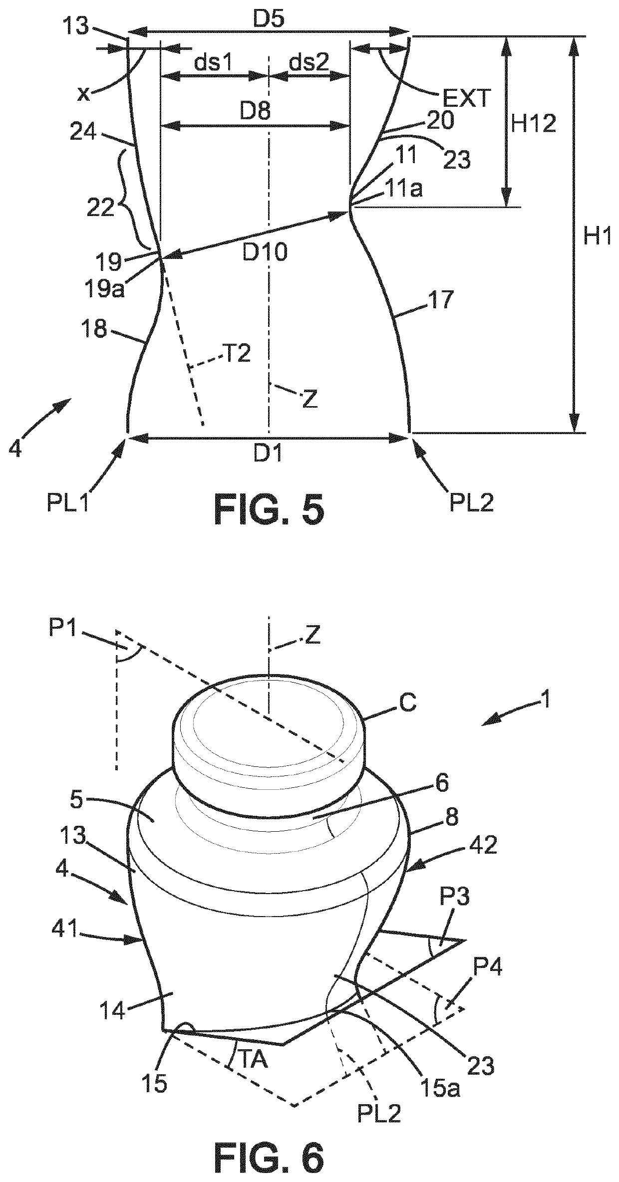 Plastic bottle with an annular gripping portion