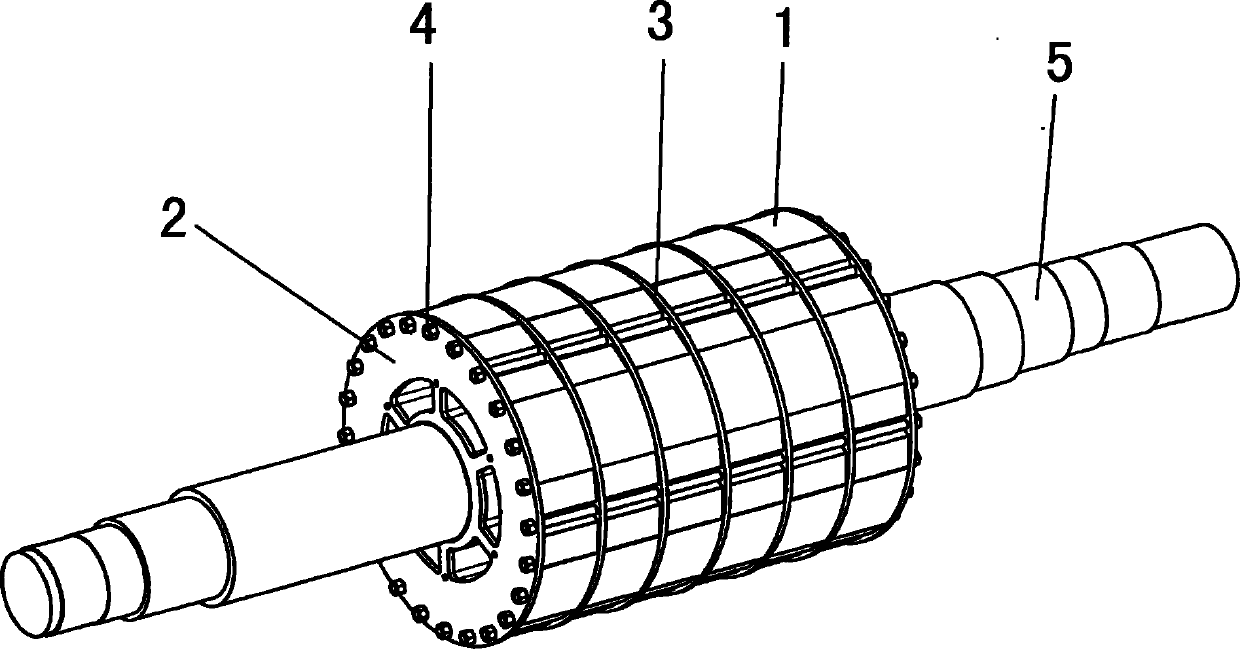 High-power permanent-magnet motor rotor, installation method of rotor and method for magnetizing rotor permanent magnet