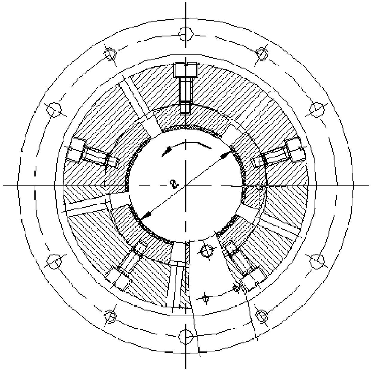 Measuring tool and measuring method for tilting-pad bearing aperture