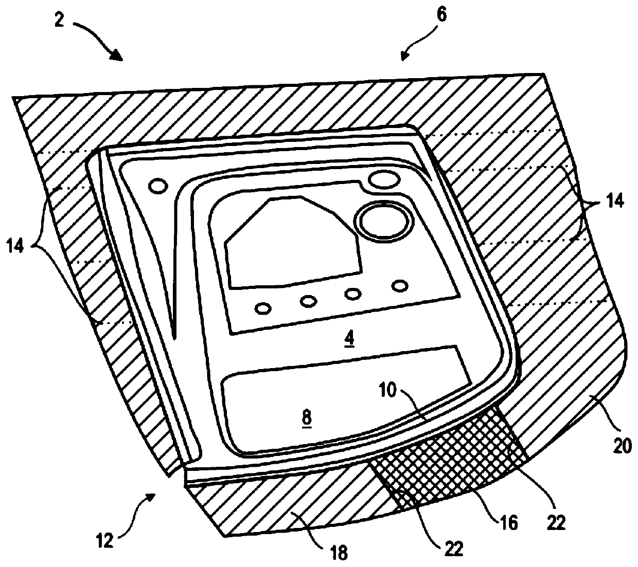 Blank holders for stamping tools for body linings of motor vehicles