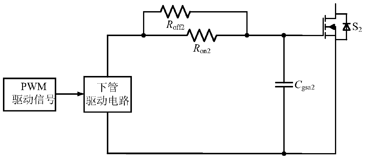 A driving circuit and circuit improvement method for actively suppressing sic MOSFET crosstalk phenomenon