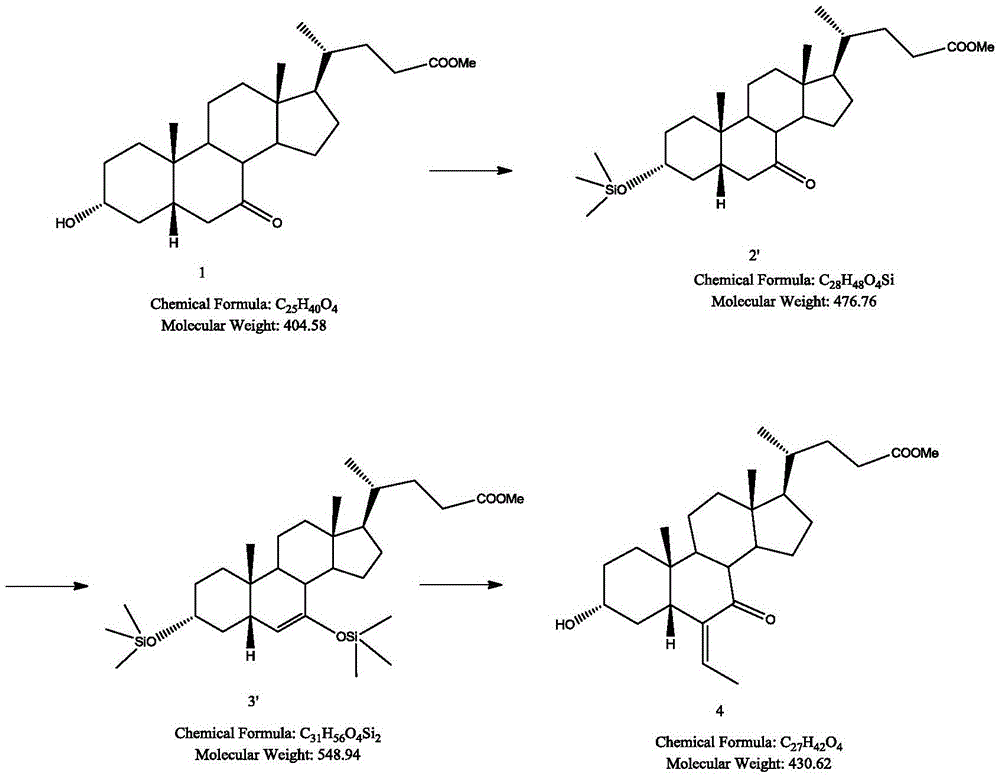 Synthetic method for obeticholic acid intermediate