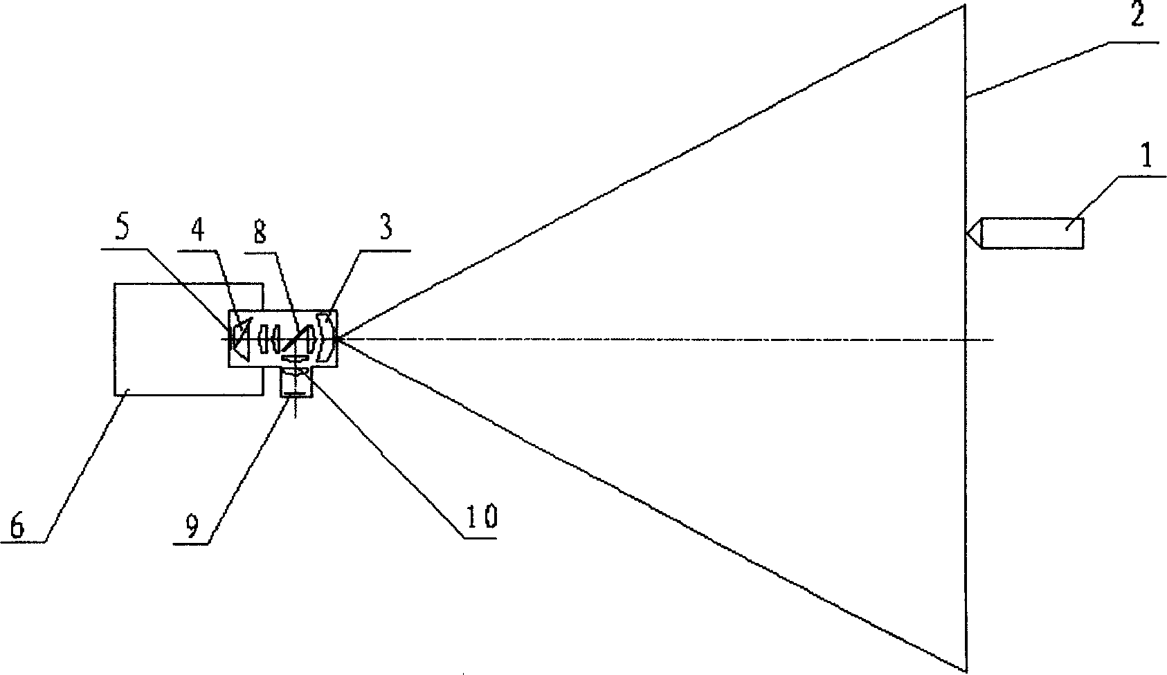 Optical device for interactive projection display