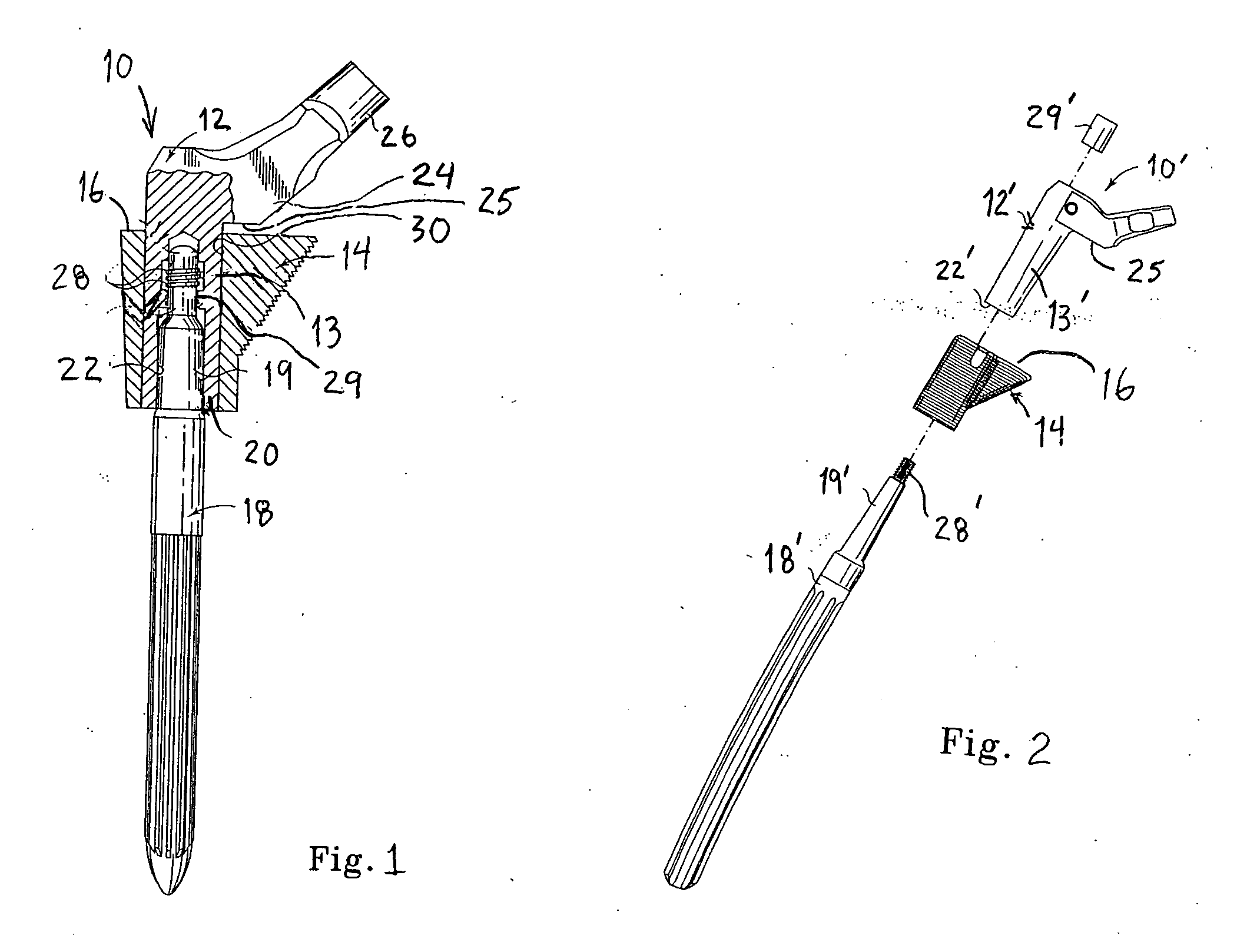 Separator tool for a modular prosthesis