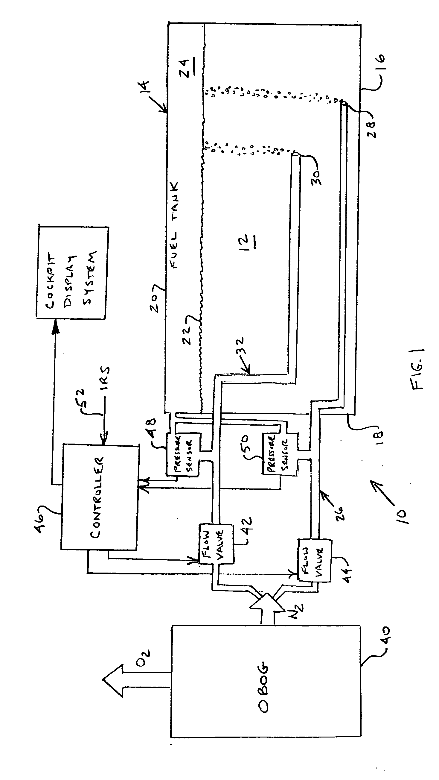 Pressure-based aircraft fuel capacity monitoring system and method