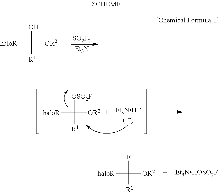Process for Production of Halogenated alpha-Fluoroethers