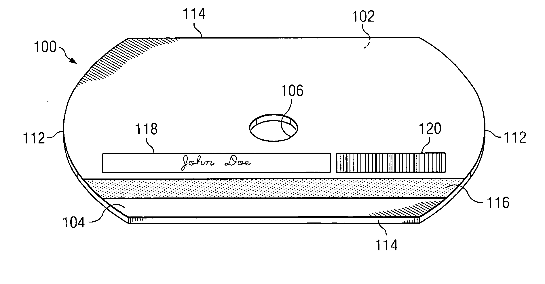 Optical disc having a reduced planar thickness