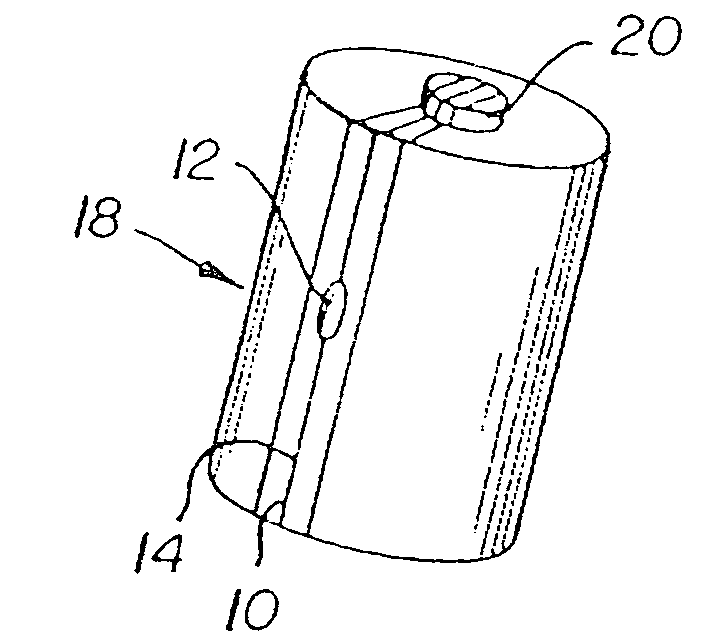 Battery with strength indicator