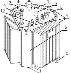 Foldable three-dimensional double-opening iron core oil-immersed transformer