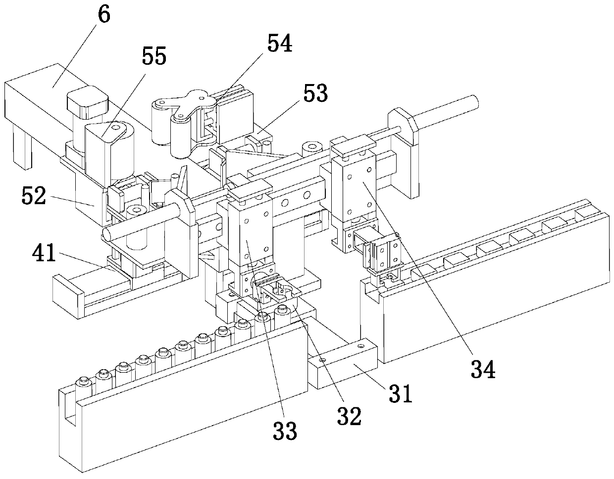 Paper pasting process of full-automatic new energy battery paper pasting machine