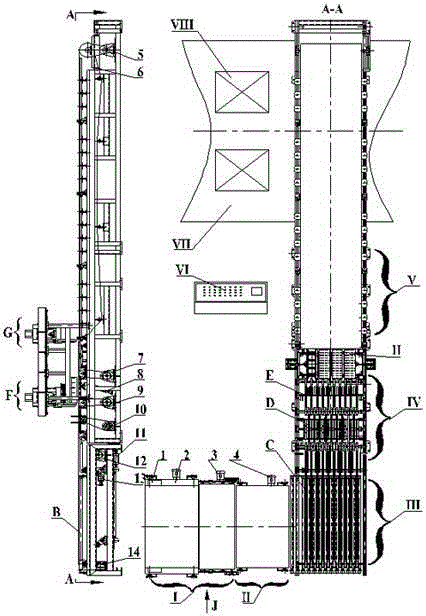 Green brick production system with full-automatic tail end robot assisting stacking function