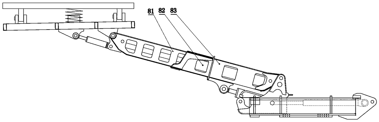 Advanced support device of mining backhoe loader