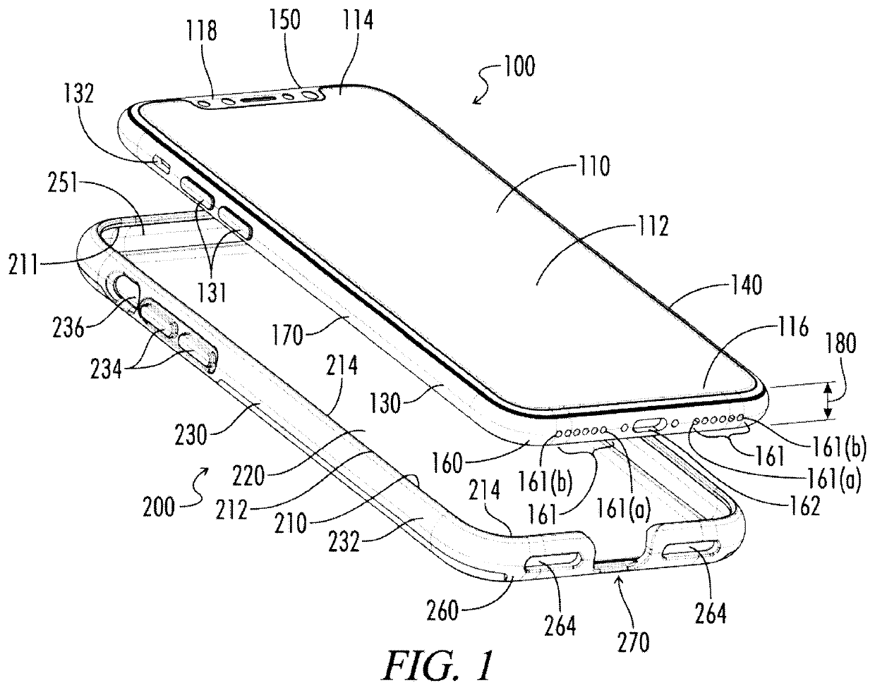 Protective case for mobile electronic device with finger gesture runway