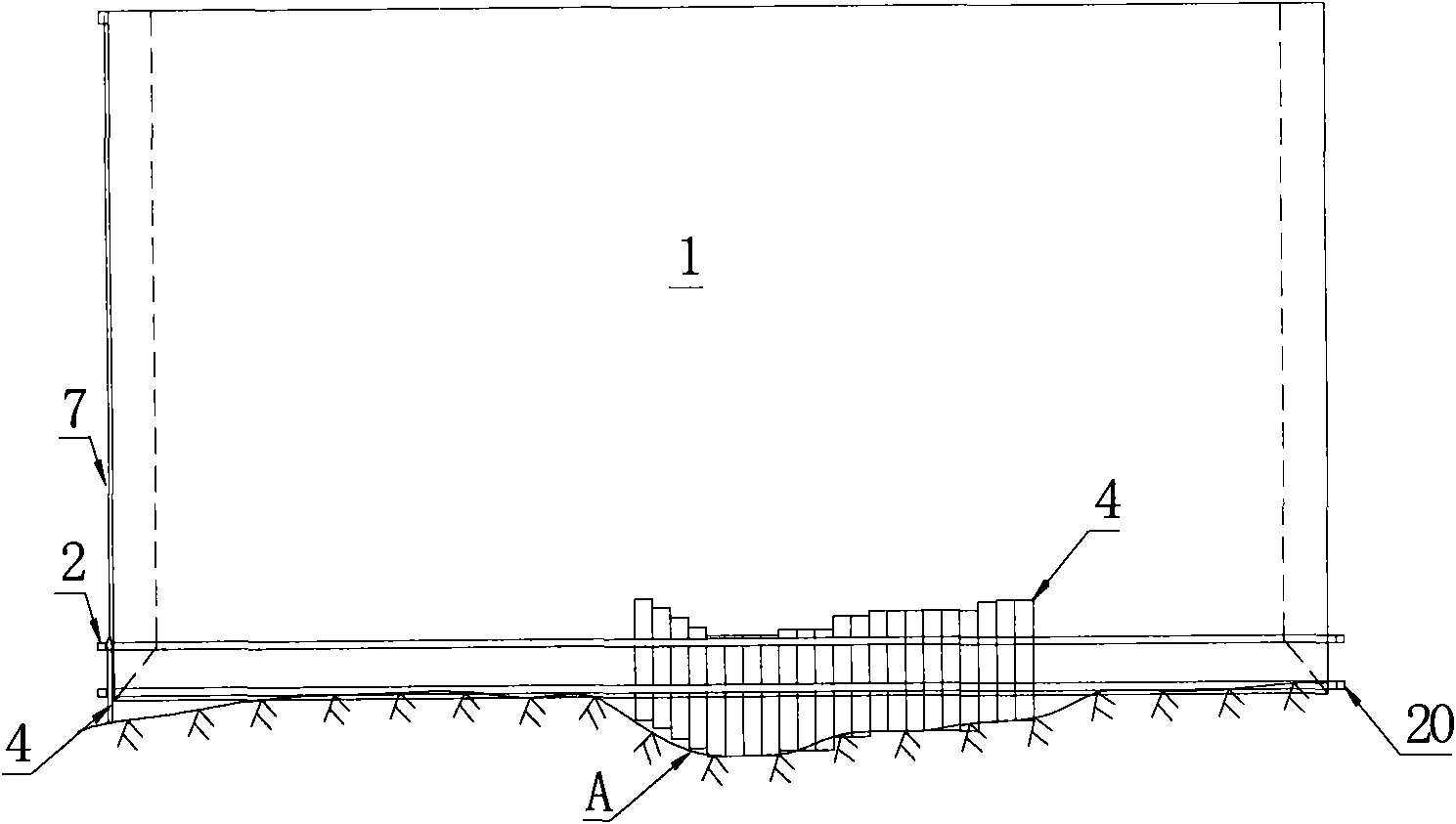 Method for closing bottom of steel boxed cofferdam and gaps among river beds