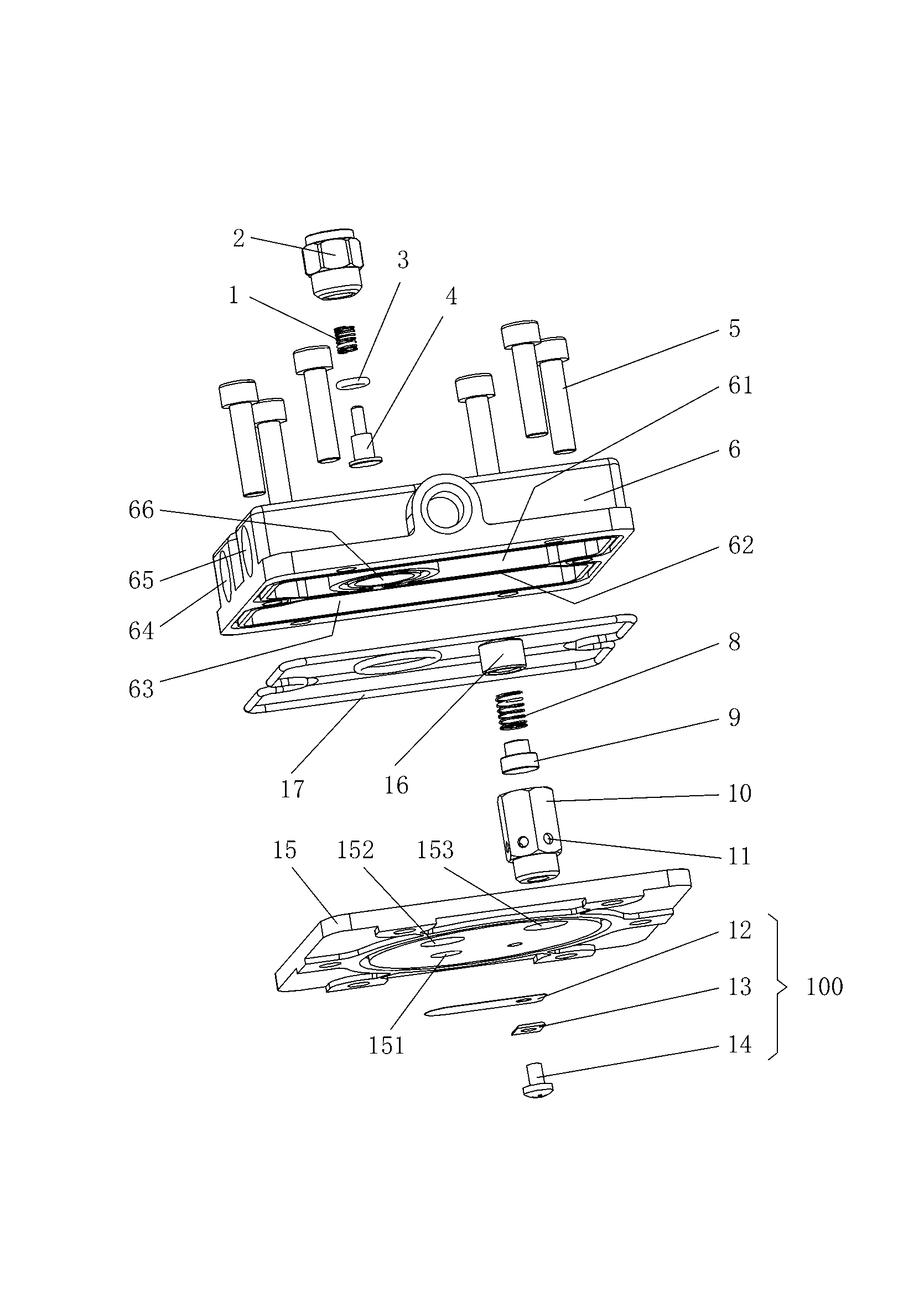 Self-unloading one-way valve type cylinder head and valve plate assembly