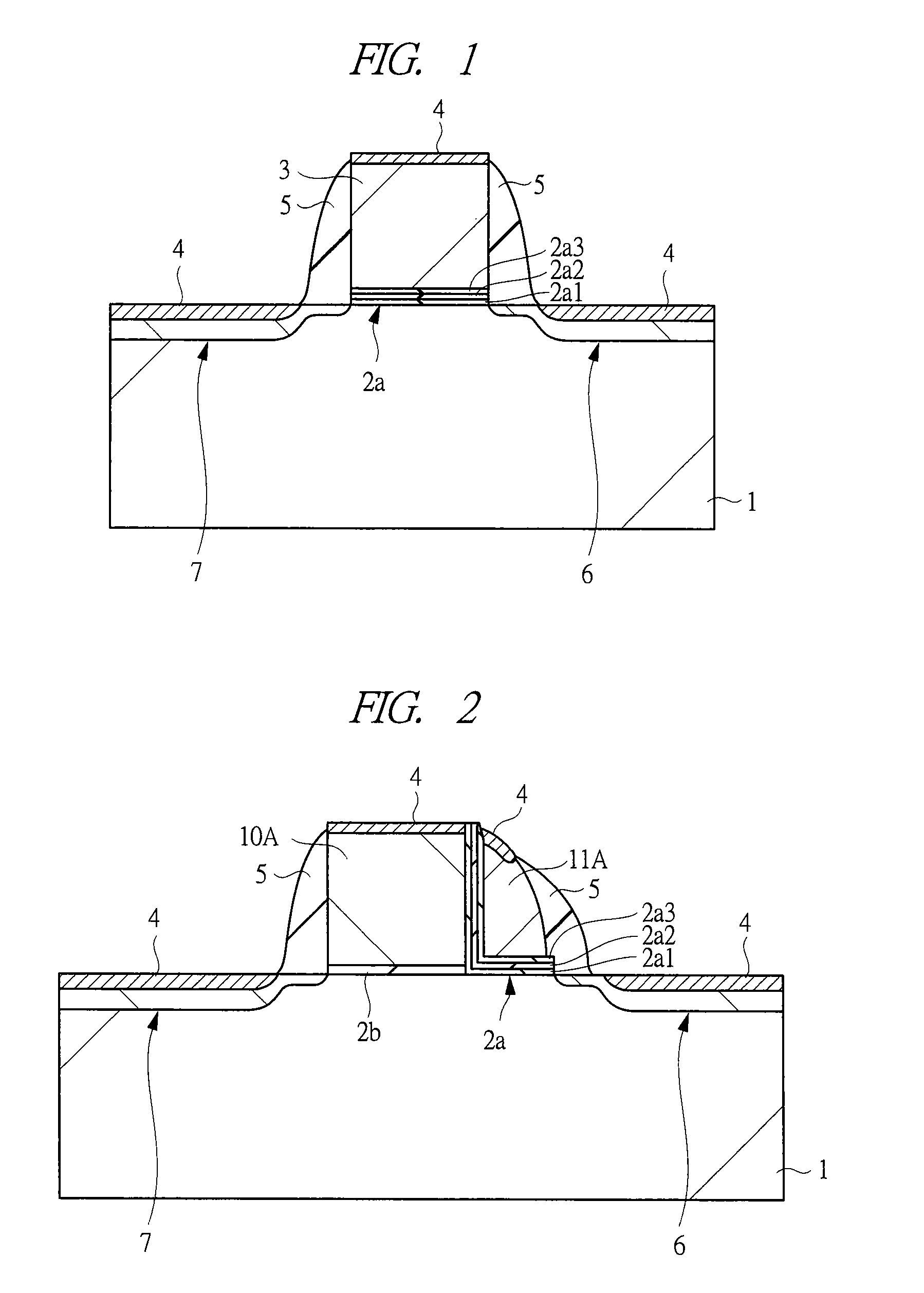Nonvolatile semiconductor memory devices with charge injection corner