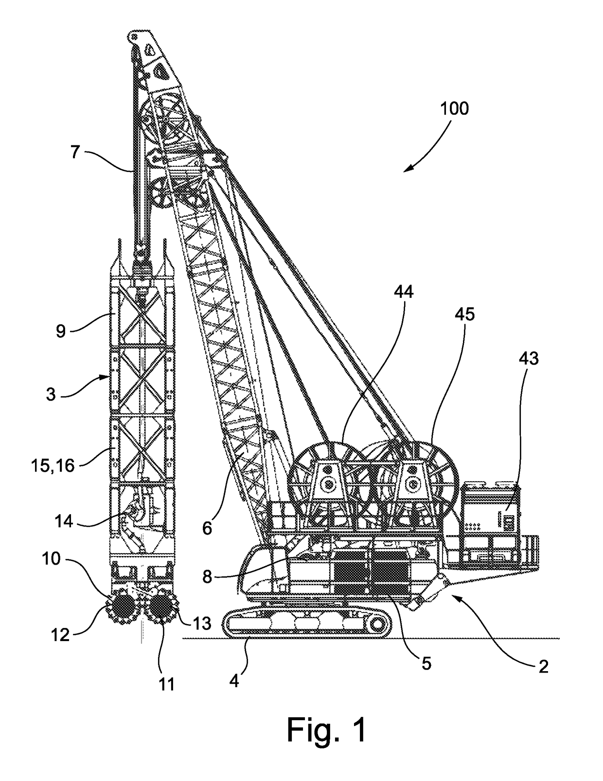Digging equipment with relative improved hydraulic system