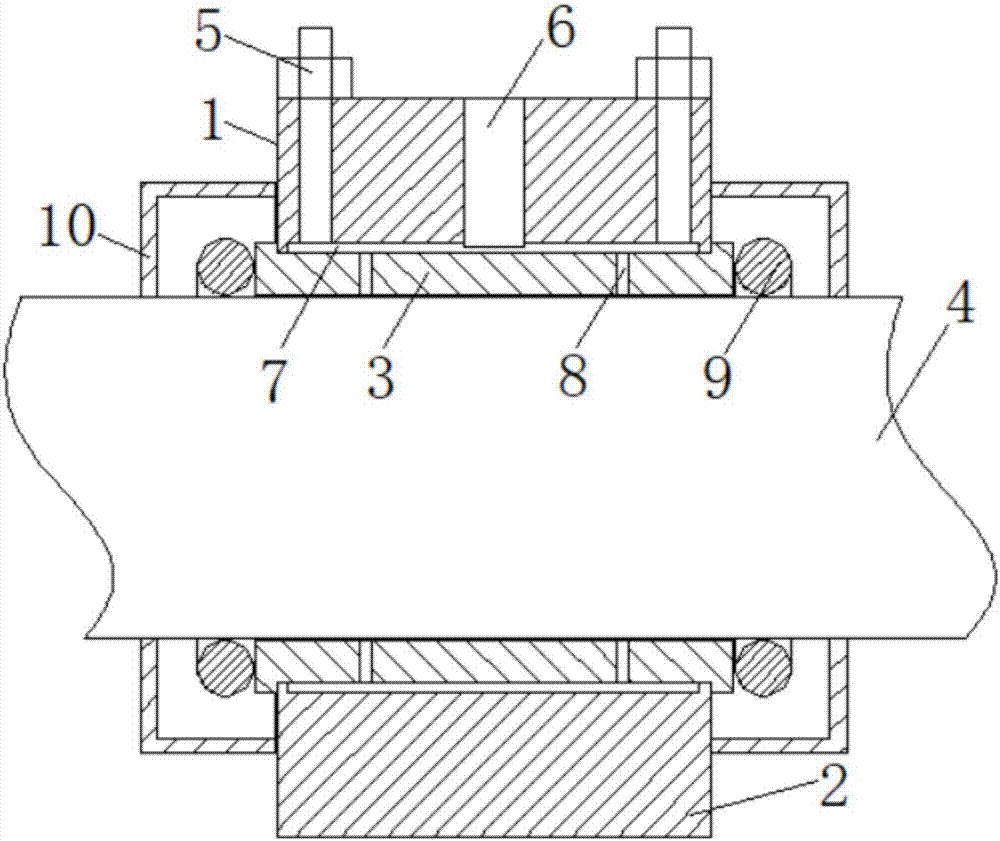 Waterproof sliding bearing for warship